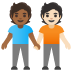 people holding hands, medium-dark skin tone, light skin tone